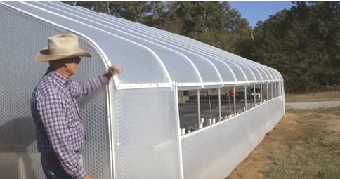 Drop Down Curtain Noble Research Instutute Greenhouse Oklahoma